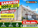  Sanayide 1000 m2 KAPALI ALAN ÜZERİNE KURULU DEVREN SATILIK GRANİT ve TEFLON ÜRETİM TESİSİ